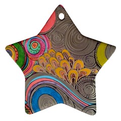Rainbow Passion Star Ornament (two Sides)  by SugaPlumsEmporium