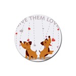 Give Them Love Rubber Coaster (Round) 