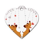 Give Them Love Dog Tag Heart (One Side)