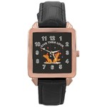 Give Them Love Rose Gold Leather Watch 