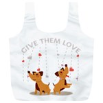 Give Them Love Full Print Recycle Bags (L) 