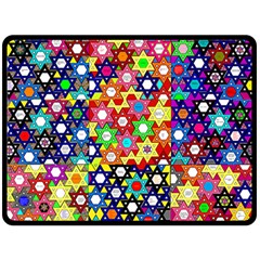 Star Of David Double Sided Fleece Blanket (large)  by SugaPlumsEmporium