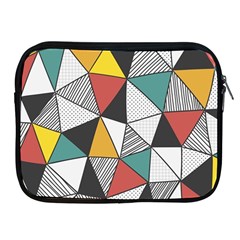 Colorful Geometric Triangles Pattern  Apple Ipad 2/3/4 Zipper Cases by TastefulDesigns