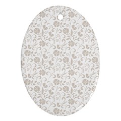Elegant Seamless Floral Ornaments Pattern Oval Ornament (two Sides) by TastefulDesigns