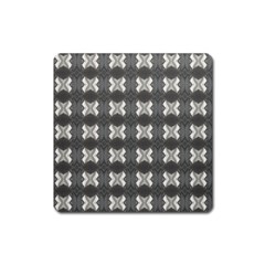 Black White Gray Crosses Square Magnet by yoursparklingshop