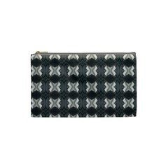 Black White Gray Crosses Cosmetic Bag (small)  by yoursparklingshop