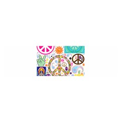 Peace Collage Satin Scarf (oblong)