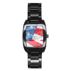 Folded American Flag Stainless Steel Barrel Watch by StuffOrSomething