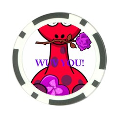 Wuv You! Poker Chip Card Guards (10 Pack)  by SugaPlumsEmporium