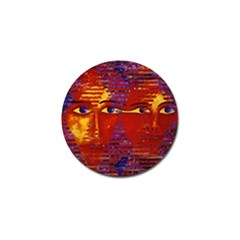 Conundrum Iii, Abstract Purple & Orange Goddess Golf Ball Marker (4 Pack) by DianeClancy