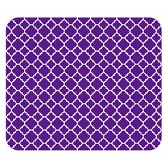 Royal Purple Quatrefoil Pattern Double Sided Flano Blanket (small) by Zandiepants