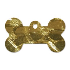 Gold Bar Golden Chic Festive Sparkling Gold  Dog Tag Bone (two Sides) by yoursparklingshop