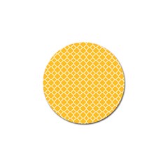 Sunny Yellow Quatrefoil Pattern Golf Ball Marker (4 Pack) by Zandiepants