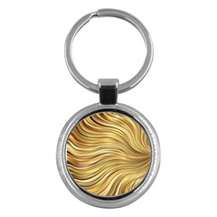 Chic Festive Gold Brown Glitter Stripes Key Chains (round)  by yoursparklingshop