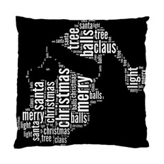 Funny Santa Black And White Typography Standard Cushion Case (one Side) by yoursparklingshop
