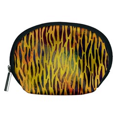 Colored Tiger Texture Background Accessory Pouches (medium) 