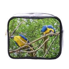 South American Couple Of Parrots Mini Toiletries Bags by dflcprints