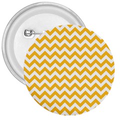 Sunny Yellow & White Zigzag Pattern 3  Button by Zandiepants
