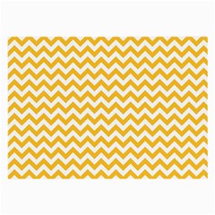 Sunny Yellow & White Zigzag Pattern Large Glasses Cloth (2 Sides)