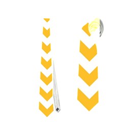 Sunny Yellow & White Zigzag Pattern Necktie (two Side) by Zandiepants