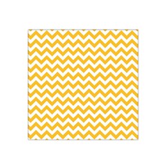 Sunny Yellow & White Zigzag Pattern Satin Bandana Scarf by Zandiepants