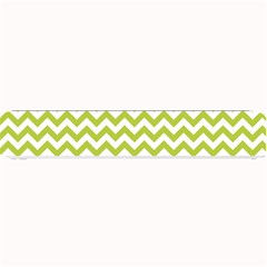Spring Green & White Zigzag Pattern One Piece Boyleg Swimsuit Small Bar Mat by Zandiepants