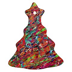 Expressive Abstract Grunge Christmas Tree Ornament (2 Sides)