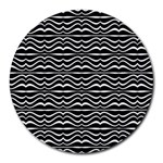 Modern Zebra Pattern Round Mousepads Front