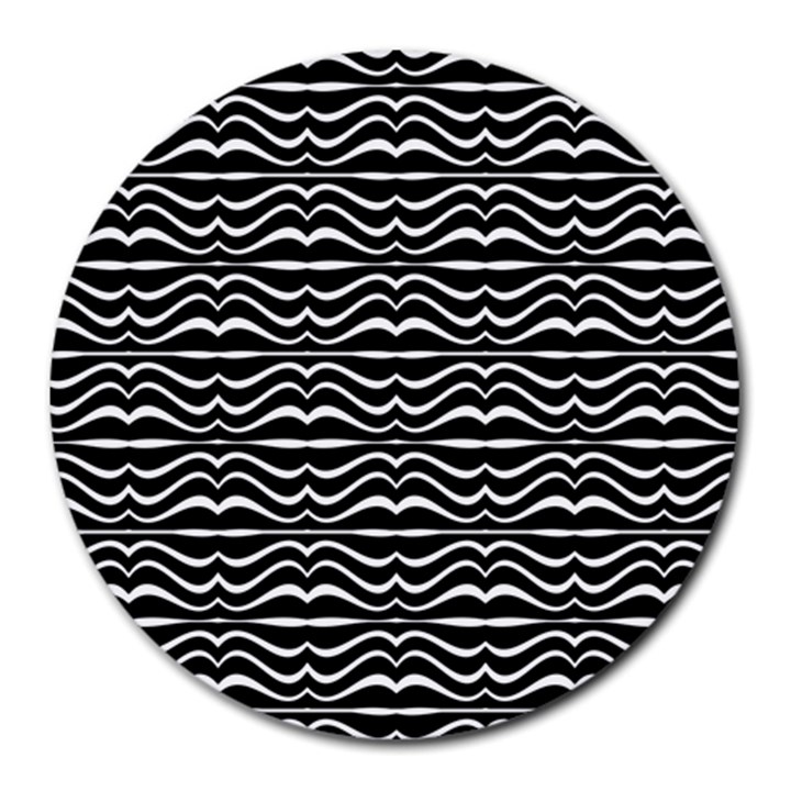 Modern Zebra Pattern Round Mousepads