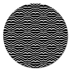 Modern Zebra Pattern Magnet 5  (round)