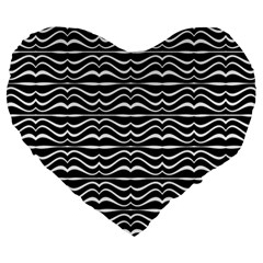 Modern Zebra Pattern Large 19  Premium Flano Heart Shape Cushions