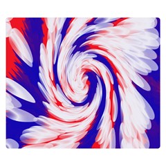 Groovy Red White Blue Swirl Double Sided Flano Blanket (small)  by BrightVibesDesign