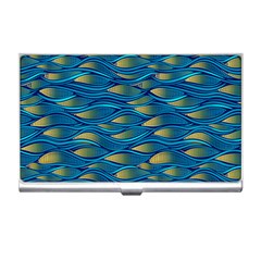 Blue Waves Business Card Holders by FunkyPatterns