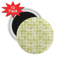 Pastel Green 2 25  Magnets (10 Pack)  by FunkyPatterns