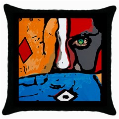 Blue Throw Pillow Case by DryInk