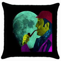Sherlock Holmes Throw Pillow Case (black) by icarusismartdesigns