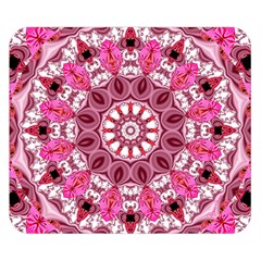 Twirling Pink, Abstract Candy Lace Jewels Mandala  Double Sided Flano Blanket (small) 
