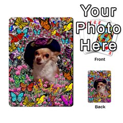 Chi Chi In Butterflies, Chihuahua Dog In Cute Hat Multi-purpose Cards (rectangle)  by DianeClancy