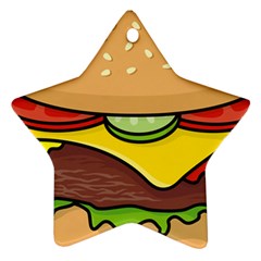 Cheeseburger Star Ornament (two Sides) 