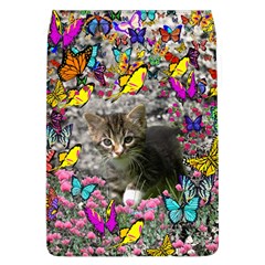 Emma In Butterflies I, Gray Tabby Kitten Flap Covers (l)  by DianeClancy