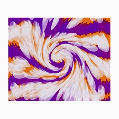 Tie Dye Purple Orange Abstract Swirl Small Glasses Cloth (2-side) by BrightVibesDesign