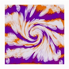 Tie Dye Purple Orange Abstract Swirl Medium Glasses Cloth (2-side) by BrightVibesDesign