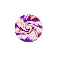 Tie Dye Purple Orange Abstract Swirl Golf Ball Marker (10 Pack) by BrightVibesDesign