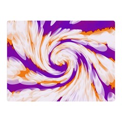 Tie Dye Purple Orange Abstract Swirl Double Sided Flano Blanket (mini)  by BrightVibesDesign