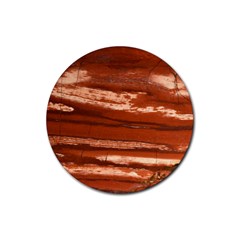 Red Earth Natural Rubber Coaster (round)  by UniqueCre8ion