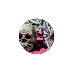 Skull And Bike Golf Ball Marker by MichaelMoriartyPhotography