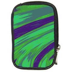 Swish Green Blue Compact Camera Cases by BrightVibesDesign