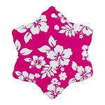 Pink Hawaiian Ornament (Snowflake)  Front