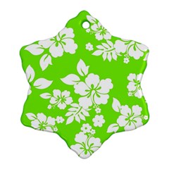 Lime Hawaiian Ornament (snowflake)  by AlohaStore