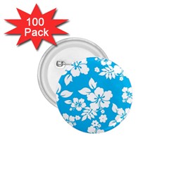 Light Blue Hawaiian 1 75  Buttons (100 Pack) 